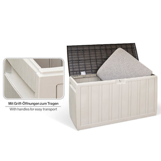 Kissenbox "Leonardo" in Creme Weiß 270 Liter Volumen