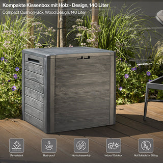 Kissenbox "WOOD" 140 Liter Volumen _ NEU!