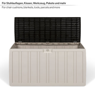 Kissenbox "Leonardo" in Creme Weiß 270 Liter Volumen
