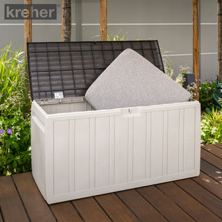 Kissenbox "Leonardo" in Creme Weiß 270 Liter Volumen