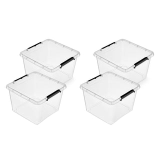 Aufbewahrungsbox 'Simple Store' 25 Liter Transparent (Set wählbar)
