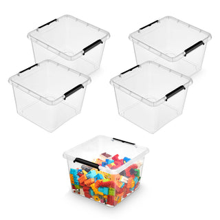Aufbewahrungsbox 'Simple Store' 25 Liter Transparent (Set wählbar)