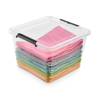 Aufbewahrungsbox 'Simple Store' 25 Liter Transparent (Set wählbar)