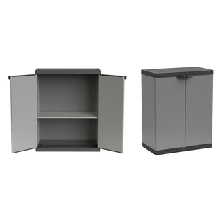 Set: 2 x ARMADIO BASSO - Kunststoffschrank mit 1 Einlegeboden