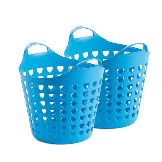 Set: 2 x Flexi Korb 35 Liter mit Loch (Farbe wählbar)