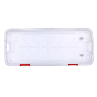 XXL Weihnachtsbaumbox mit Rollen - Transparente Kunststoffbox mit Deckel für Weihnachtsbaum, Weihnachtsdeko, Girlanden & Zubehör