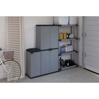 Set: 2 x ARMADIO Schwerlastregal mit 4 Ebenen, 80 x 40 x 168 (schwarz/grau)