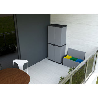 Kunststoffschrank 'Armadio' 68 x 38,5 x 165 cm - Universalschrank mit 3 Einlegeböden