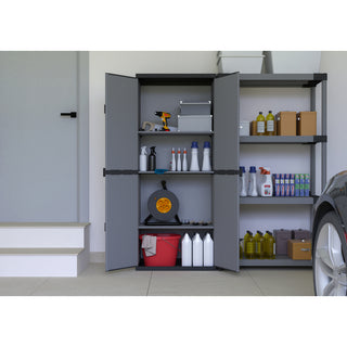 Kunststoffschrank 'Armadio' 68 x 38,5 x 165 cm - Universalschrank mit 3 Einlegeböden