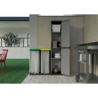 Kunststoffschrank 'Armadio' 34 x 38,5 x 165 cm - Hoher Nischenschrank mit 3 Einlegeböden