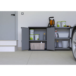 Set: 2 x ARMADIO BASSO - Kunststoffschrank mit 1 Einlegeboden