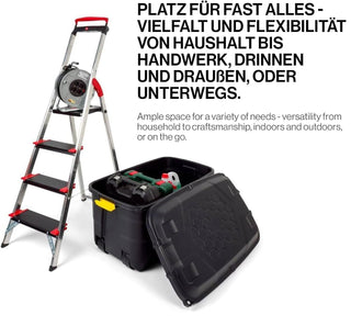 XXL Rollbox/Kissenbox mit Deckel, 145 Liter (Schwarz)