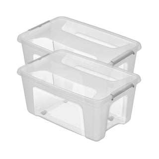 Aufbewahrungsbox 'Prime Store' mit Rollen in Transparent (Volumen/Set wählbar)