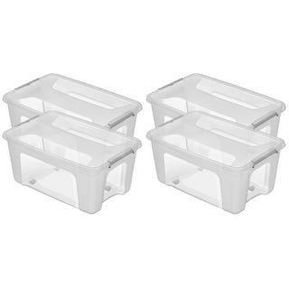 Aufbewahrungsbox 'Prime Store' mit Rollen in Transparent (Volumen/Set wählbar)