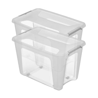 Aufbewahrungsbox 'Prime Store' mit Rollen in Transparent (Volumen/Set wählbar)