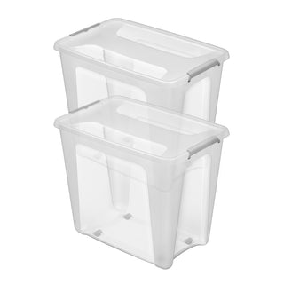 Aufbewahrungsbox 'Prime Store' mit Rollen in Transparent (Volumen/Set wählbar)