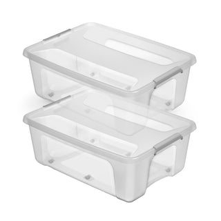 Aufbewahrungsbox 'Prime Store' mit Rollen in Transparent (Volumen/Set wählbar)