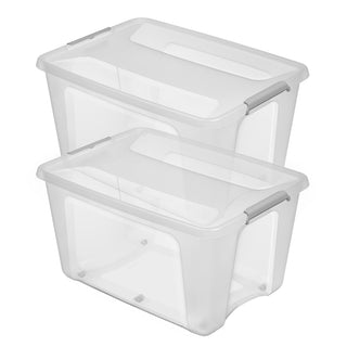 Aufbewahrungsbox 'Prime Store' mit Rollen in Transparent (Volumen/Set wählbar)