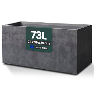XL Pflanzkübel 'Millennium' 73 Liter, rechteckig in Anthrazit