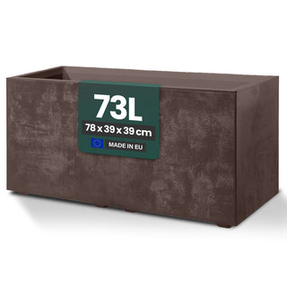 XL Pflanzkübel 'Millennium' 73 Liter, rechteckig in Braun