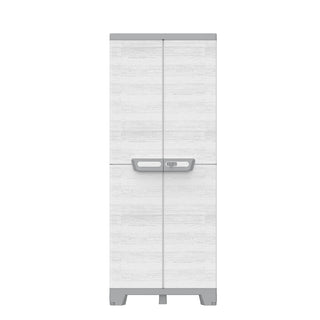 XL Universal/-Spindschrank mit 3 Böden 'Sequoia' in Holz Optik in Grau