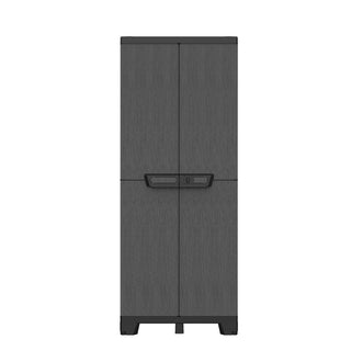 Kunststoffschrank 'Ardesia' mit 3 Einlegeböden / Spindschrank (2 in 1) in Schiefer Optik