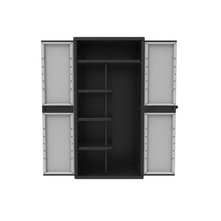 Kreher - Jumbo-Spindschrank mit Freifach (schwarz, grau)