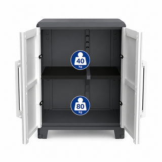 XL Kunststoffschrank 'Transforming' IP43 in Schwarz/Grau - Größe M
