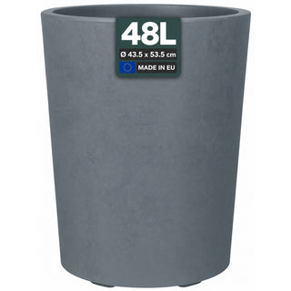 Runder XL Pflanzkübel "Millennium" 48 Liter in Grau