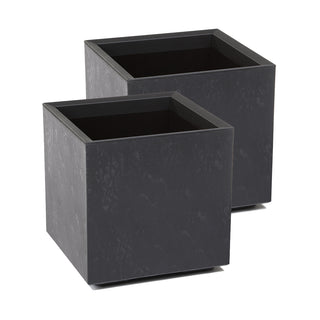 Set: 2 x XL Pflanzkasten "Karo" in verschiedenen Farben und Größen (Farbe/Größe wählbar)