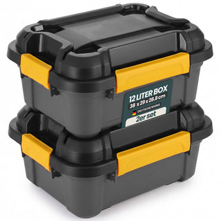 Wasserdichte Aufbewahrungsbox 'Bunker' 12 Liter mit Deckel - IP67 (Set wählbar)