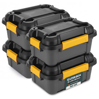 Wasserdichte Aufbewahrungsbox 'Bunker' 12 Liter mit Deckel - IP67 (Set wählbar)