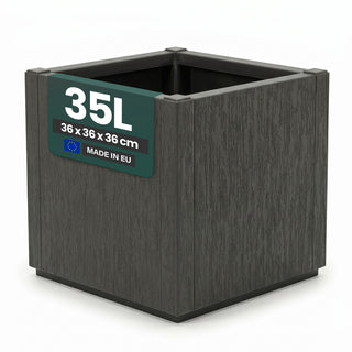 Pflanzkasten "Ethica" in Struktur Optik schmale Version (Anthrazit)