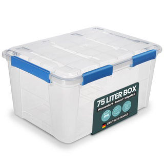 Wasserdichte Box (IP67) mit Deckel 75 Liter Volumen (Set wählbar)