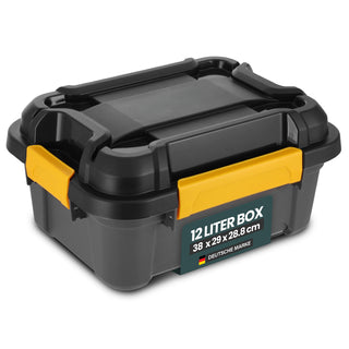 Wasserdichte Aufbewahrungsbox 'Bunker' 12 Liter mit Deckel - IP67 (Set wählbar)