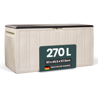 Kissenbox "Leonardo" in Creme Weiß 270 Liter Volumen
