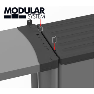 ARMADIO Schwerlastregal mit 4 Ebenen, 80 x 40 x 168 (schwarz/grau)