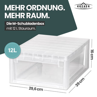 Bundle: 1 x Schubladenbox Größe XL (36 Liter) + 2 x Größe M (12 Liter)