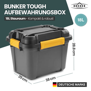 Rollbare 'Bunker Tough' Box (IP67/IPX7) mit Deckel in verschiedenen Größen (Größe wählbar)