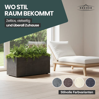 XL Pflanzkübel 'Millennium' 73 Liter, rechteckig in Anthrazit