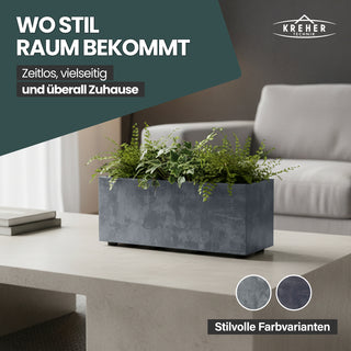 Pflanzkübel 'Millennium' 23 Liter, rechteckig in Grau