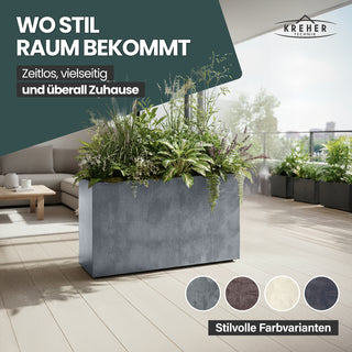 XXL Sichtschutz Pflanzkasten 'Millennium Fence' in Grau (3 Stück)