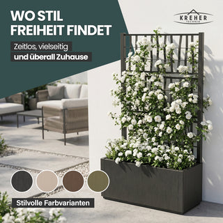 Set: 2 x XL SPALIER 'Ethica' - 80 x 36 x 140 cm - in Struktur Optik - breite Version - in Anthrazit