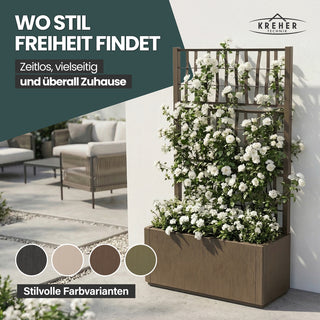 Set: 2 x XL SPALIER 'Ethica' - 80 x 36 x 140 cm - in Struktur Optik - breite Version - in Taupé