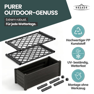 Set: 2 x HOLZ OPTIK XL SPALIER (breite Version) Farbe: Anthrazit