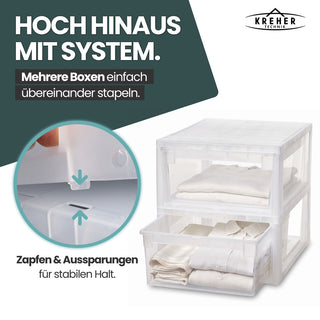 Bundle: 1 x Schubladenbox Größe XL (36 Liter) + 2 x Größe M (12 Liter)