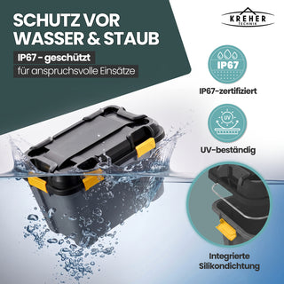 Wasserdichte Aufbewahrungsbox 'Bunker' 55 Liter mit Deckel - IP67 (Set wählbar)
