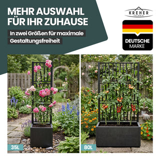 XL SPALIER 'Ethica' - 80 x 36 x 140 cm - in Struktur Optik - breite Version - in Anthrazit