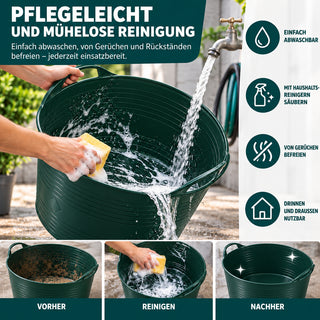 Flexibler Mehrzweckkorb 42 Liter (Dunkelgrün)