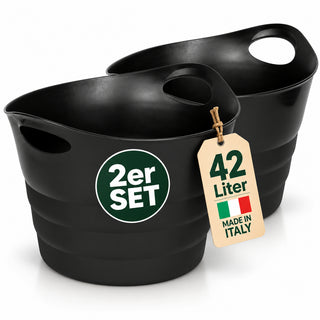 2 x Mehrzweckkorb 'Honey' in Schwarz